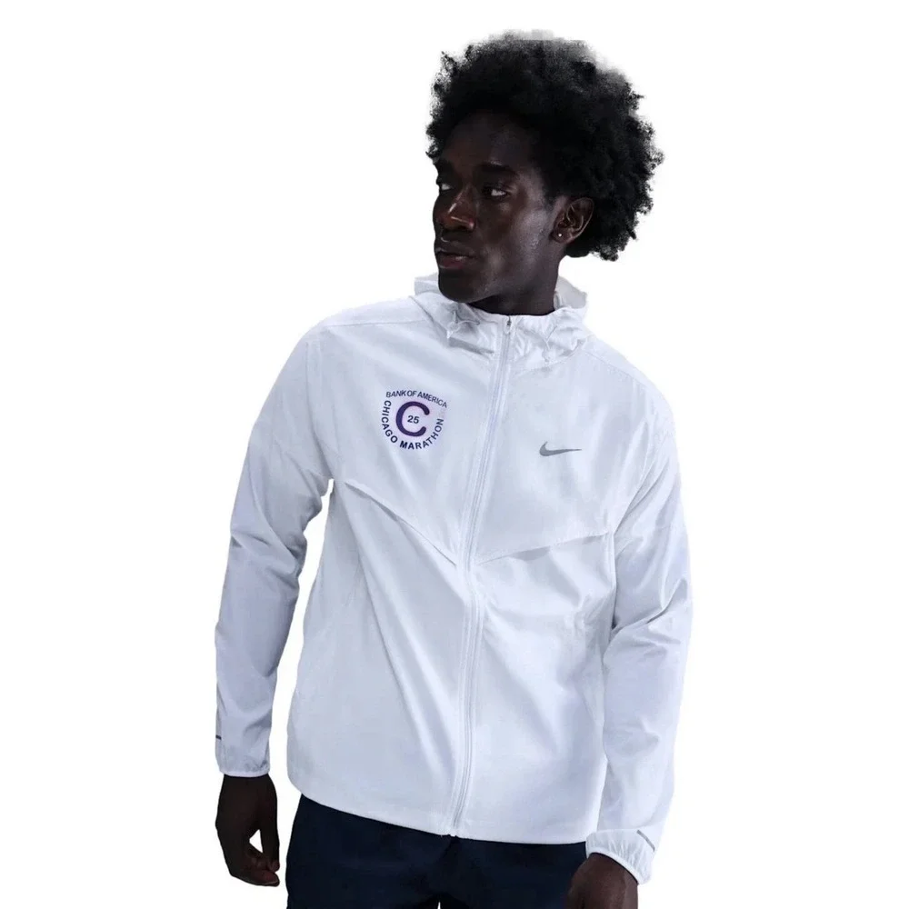Nike BOA Chicago Marathon 2025 Impossibly Light Jacket White Sz Large HQ4267-100